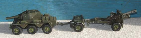 SALADIN, LIMBER & FIELD GUN # 1251 by THE CRESCENT TOY Co.LTD, MADE IN ENGLAND