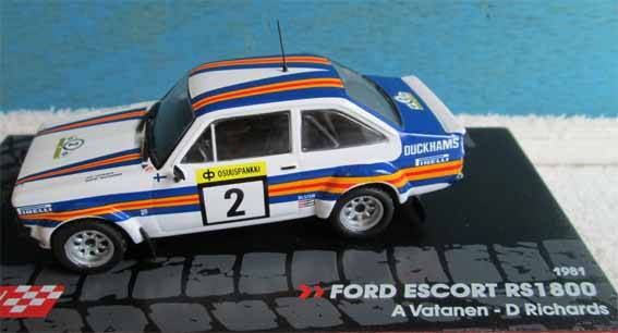 1981 FORD ESCORT Mk2 RS 1800 (IXO MOULD) in 1/43 SCALE (NEW BOXED)