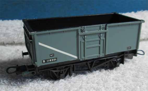 MAINLINE - OPEN COAL WAGON BR in HO, LIMA COUPLINGS FITTED