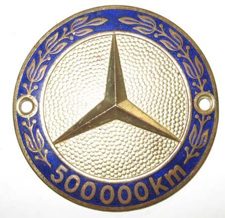RARE MERCEDES BENZ 500000 km BADGE