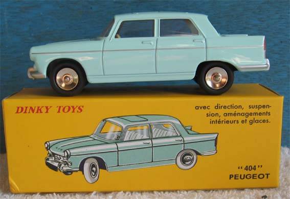 PEUGEOT 404 # 553 by ATLAS RE-ISSUE FRENCH DINKY (NIB)