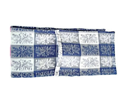 Hoodie Scarf Combo - Blue & Grey - 1.98m length