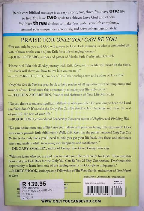 Book - Only You Can Be You