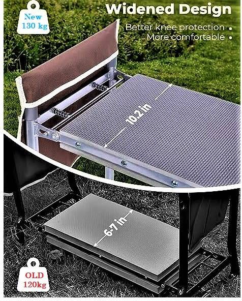 Garden Kneeler/Stool/Standing Aid with Tool Pouch