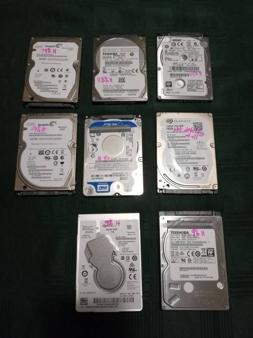 BULK LOT OF LAPTOP HARD DRIVES (1TB, 750GB, 500GB) - 8 IN TOTAL - PLEASE READ