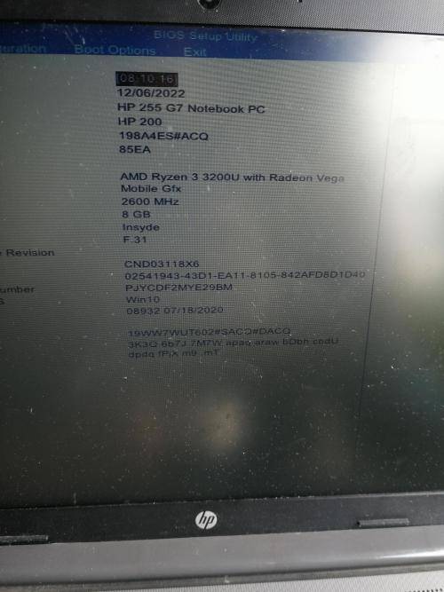 HP 255 G7 LAPTOP, AMD RYZEN 3 3200U WITH RADEON VEGA MOBILE GTX 2600MHZ, 8GB, 256GB,15.6 INCH SCREEN