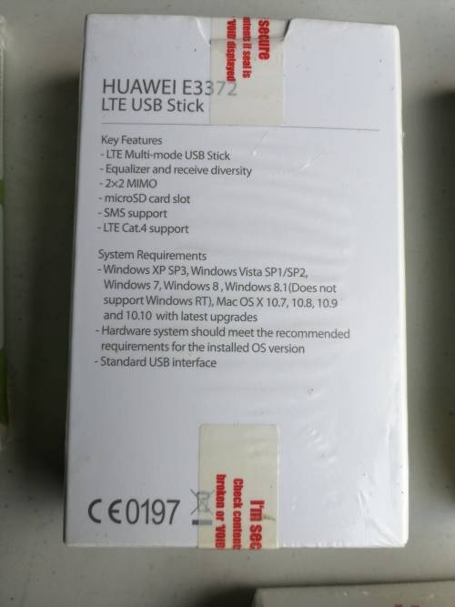 BULK LOT - 5 X HUAWEI E3372 LTE USB STICK - OPEN TO ALL NETWORK - BRAND NEW SEALED