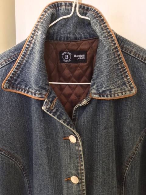 Imported Vintage 3/4 L Denim Coat/Jacket with Quilted lining