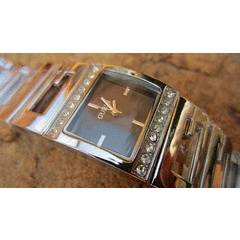 **BARGAIN** GUESS SQUARE BLACK FACE LADIES WATCH