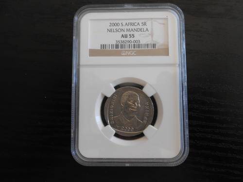 2000 AU55 NELSON MANDELA R5 NGC GRADED
