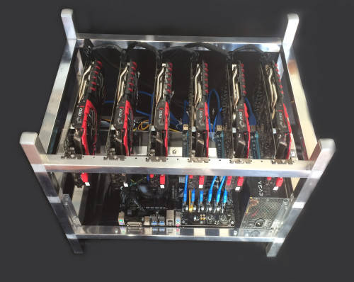 Complete 6x GPU Mining Rig for mining Ethereum/Zcash/Monero/Bitcoin Gold/etc