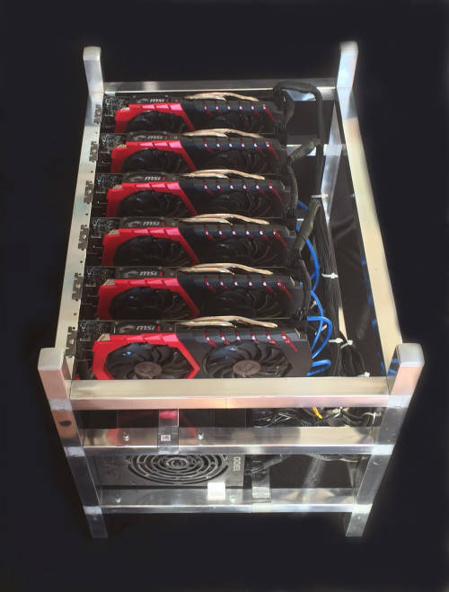 Complete 6x GPU Mining Rig for mining Ethereum/Zcash/Monero/Bitcoin Gold/etc