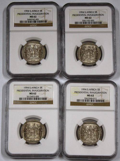 1994 Presidential Inauguration MS 62!!! Rare Grade!!!! Bid per coin. 4 coins available.