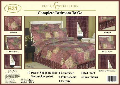 *COMPLETE BEDROOM TO GO*10 PIECE DUVET COVER SET- QUEEN-.Brings the comfort and style to your bed!