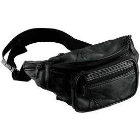 **LAST FEW** Large Black Lambskin patch Leather Fanny Pack Belt Waist Bag Pouch Hip Man Women NEW