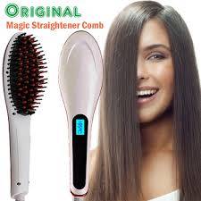 DIGITAL, ANTI STATIC AUTOMATIC HAIR STRAIGHTENER HEATING BRUSH=Straight hair has never been eaiser!