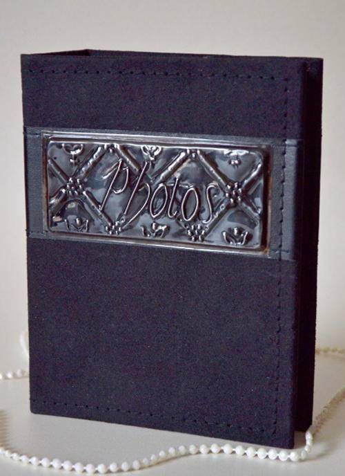 Suede Photo Album with Pewter