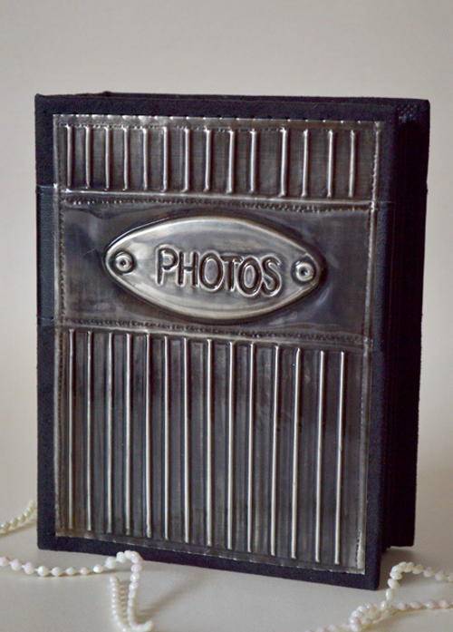Suede Photo Album with Pewter