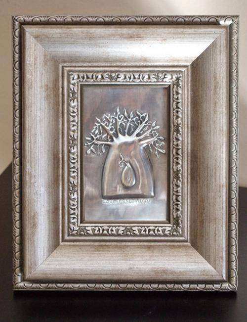 Stunning Framed Pewter Art