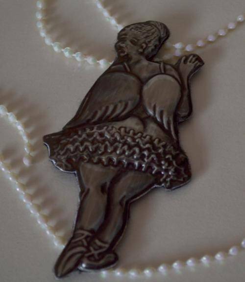 Ballerina Angel Pewter Fridge Magnet