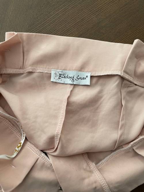 Beautiful High-waisted, wide leg blush pink trousers - size 10