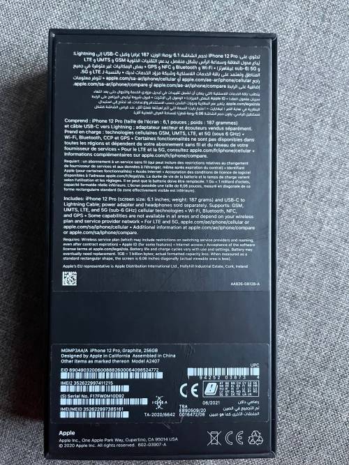 iPhone 12 Pro, Graphite, 256GB