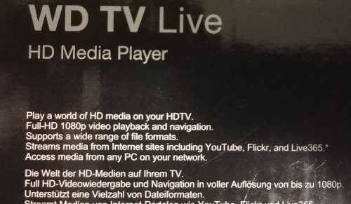 WD TV Live HD Media Player Play HD and Internet media