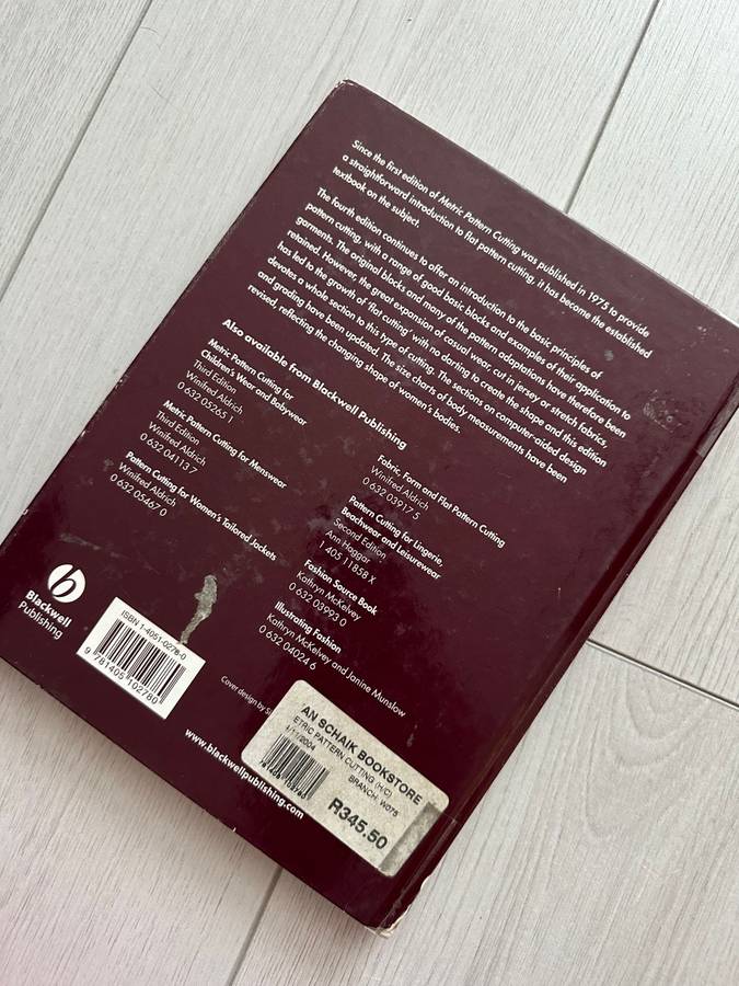 Metric Pattern cutting Fourth Edition Winifred Aldrich