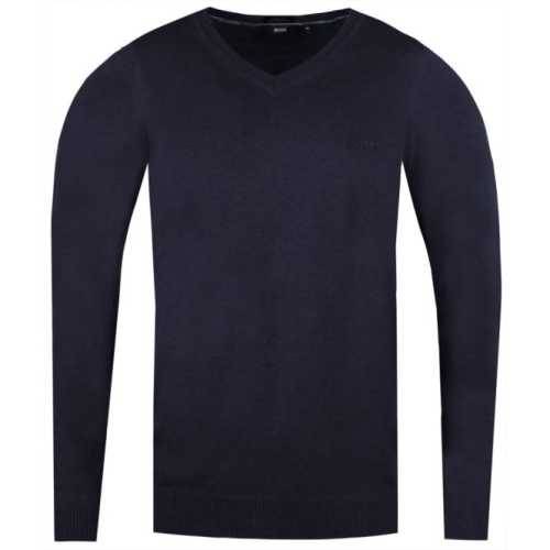 HUGO BOSS: Black Label Men's Navy Baram-L Jumper