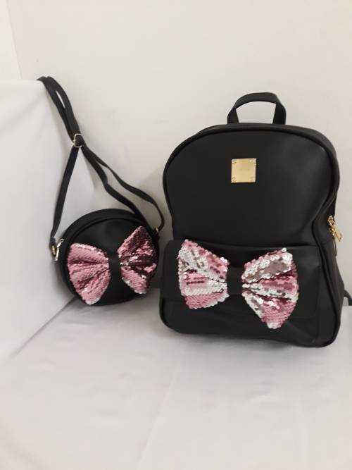 black bag pack 2 pieces