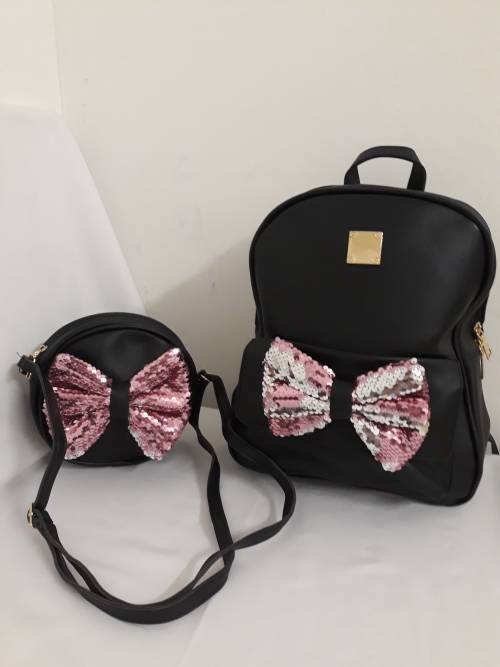 black bag pack 2 pieces