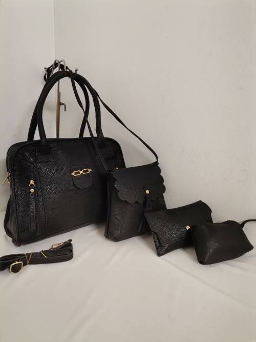 Ladies stunning black 4 pieces handbags