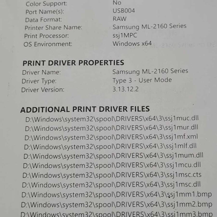 Printer with brand new toner (toner level  100%)
