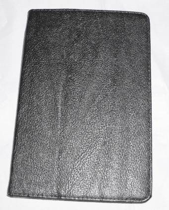 BLACK LEATHER COVER FOR 7" EBOOK READER