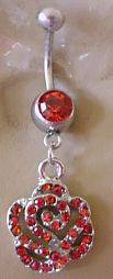 PRETTY RED ROSE BELLYRING