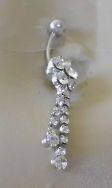 STUNNING DANGLY FLOWER BELLYRING