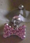 PRETTY PINK BOW BELLYRING