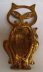 BRASS OWL SPOON REST