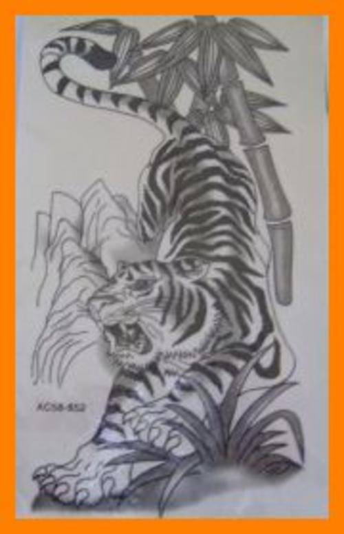 Tiger Temporary Tattoo