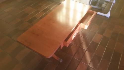 Gordon Fraser low occasional table in yew wood (flap-down sides)