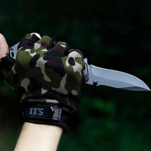 Drop Point Spring Assisted Tactical Folding Knife