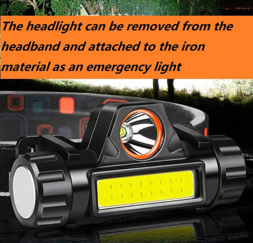 Magnetic LED Headlamp with USB Rechargeable COB Headlight