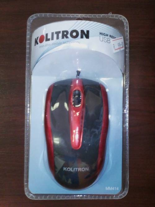 KOLITRON MM414 HIGH RESOLUTION OPTICAL MOUSE RED