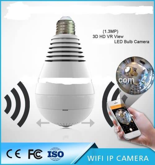 960p Globe 360 Degree Panoramic LED Wi-FI Camera