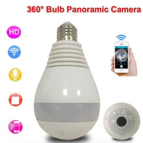 960p Globe 360 Degree Panoramic LED Wi-FI Camera