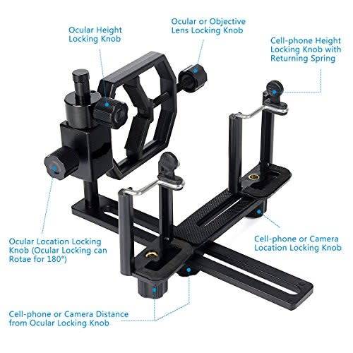Telescope Mount - Adjustable Camera & Mobile Mount - Telescope, Spotting Scope Camera Mount