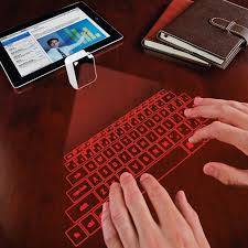 Red Bluetooth Laser Projection Keyboard