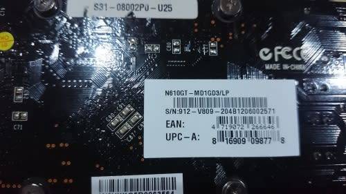MSI N610GT-MD1GD3/LP Graphics Card PCI-E 1GB DDR3 supports DX12 (Small Form Factor)