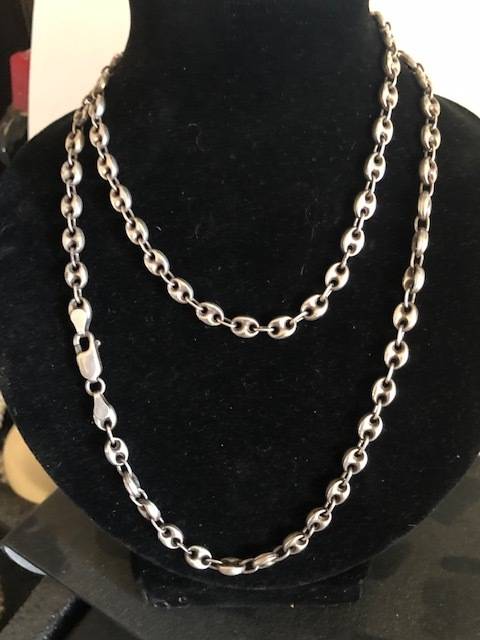 LONG 720mm STERLING SILVER GUCCI CHAIN