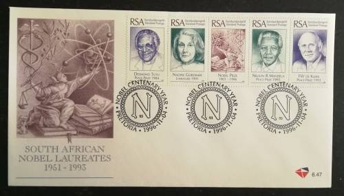 RSA FDC 6.46 & 6.47 1996: South African Nobel Laureates